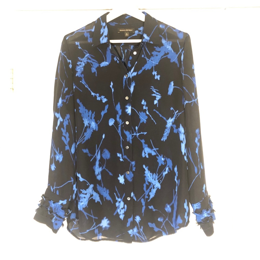 Banana Republic Blue Blouse Small